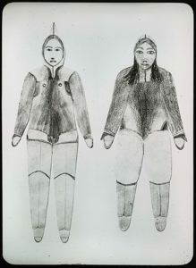 Image: Drawing of Eskimo [Inuit] Man and Woman